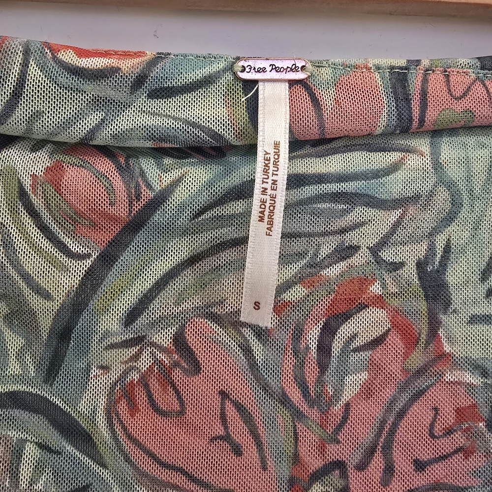 Free People Multicolor Floral Mesh Fabric - Picture 4 of 4